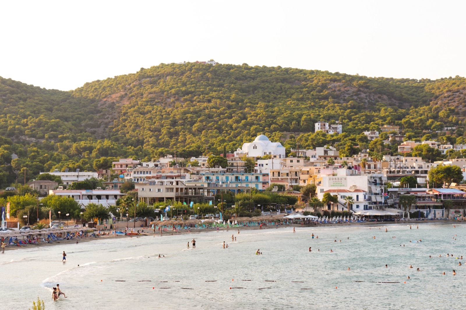 Agia Marina, blue-flag bay