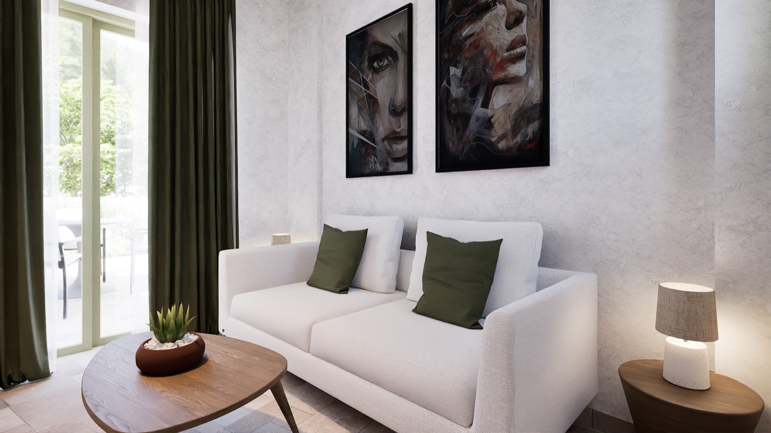 The sitting corner.